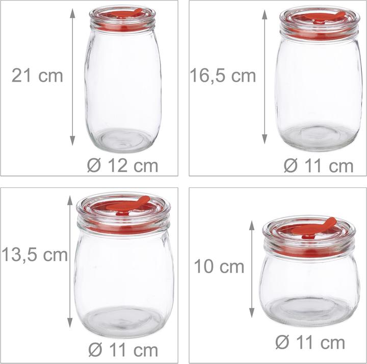 Actual product image Relaxdays storage jars (1.40 l)
