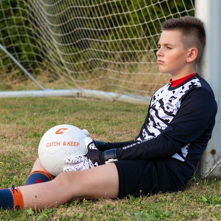 Produktbild Catch & Keep Fussballhandschuhe Kralle Splash Gr. 5 Weiss Torwart Keeper Goalie Handschuhe (5)