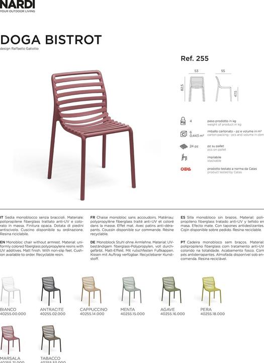 Actual product image Nardi Doga Bistrot