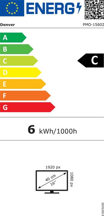 Energie-Label Denver 15" PMO-15602 (1920 x 1080 Pixel, 15.60")