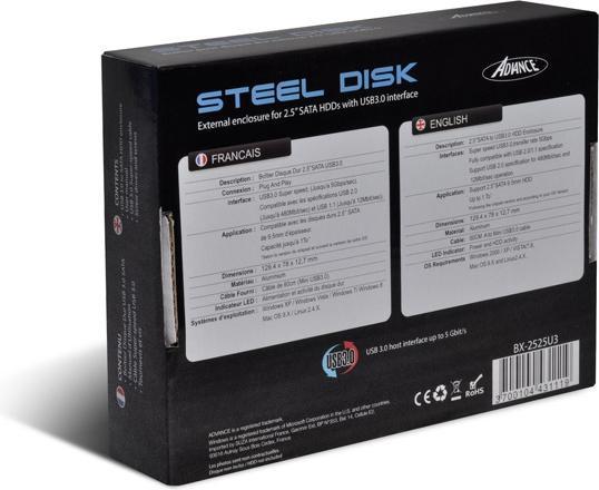 Actual product image Advance BX-2525U3 storage drive enclosure HDD enclosure 2.5 inch (2.5")