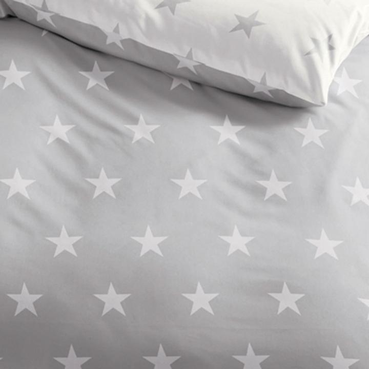 Actual product image BettwarenShop Stars silver (Duvet cover, 200 x 200 cm)