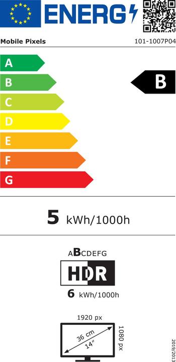 Energie-Label Mobile Pixels Duex Max (1920 x 1080 Pixel, 14.10")