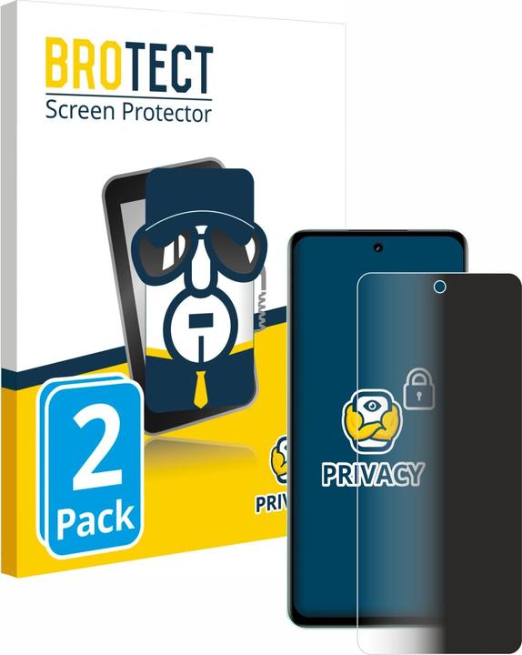 Productafbeelding BROTECT Anti-spionnetje privacyfolie Beschermfolie tegen blauw licht (2 Stuk, Realme C67 4G)