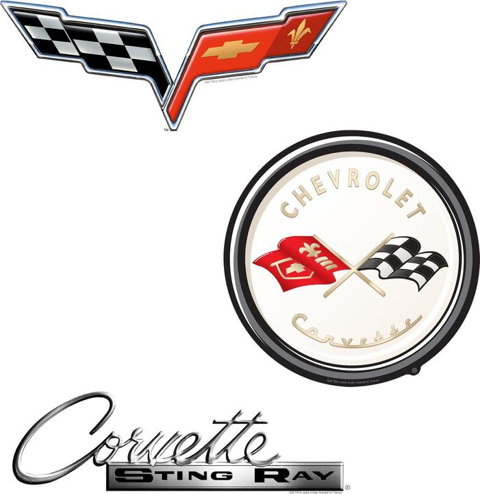 Produktbild Chevrolet Aufkleber Corvette Branding Deluxe Stickers Variety Pack 50erPack Vinyl