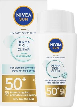 Immagine prodotto NIVEA Specialista UV del viso Derma Skin Clear (Crema solare viso, SPF 50, 40 ml, 150 g)