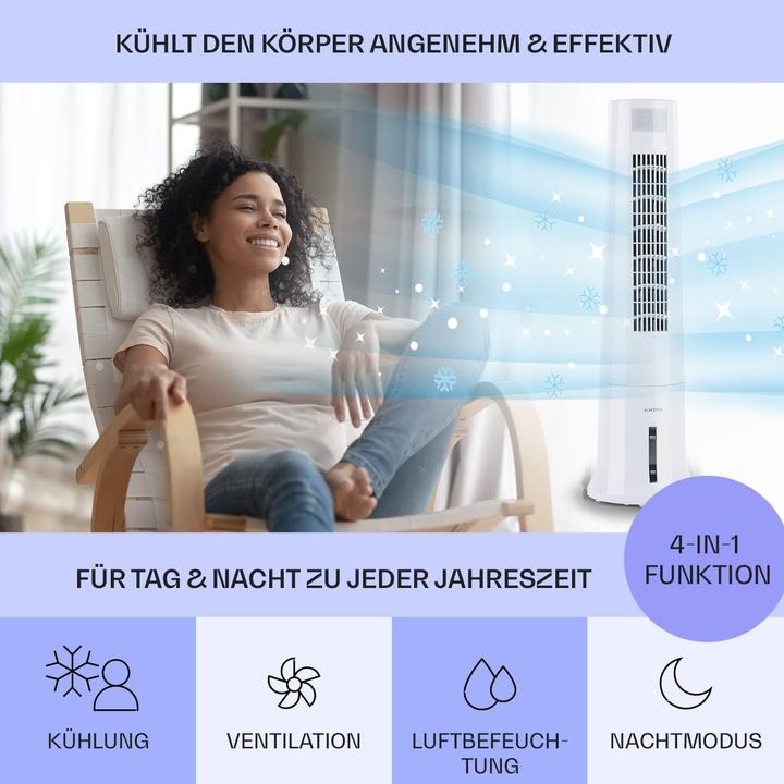 Actual product image Klarstein Air Cooler Snow White