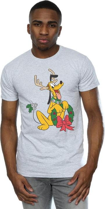 Actual product image Disney Mens Pluto Christmas Reindeer T-Shirt (XL)