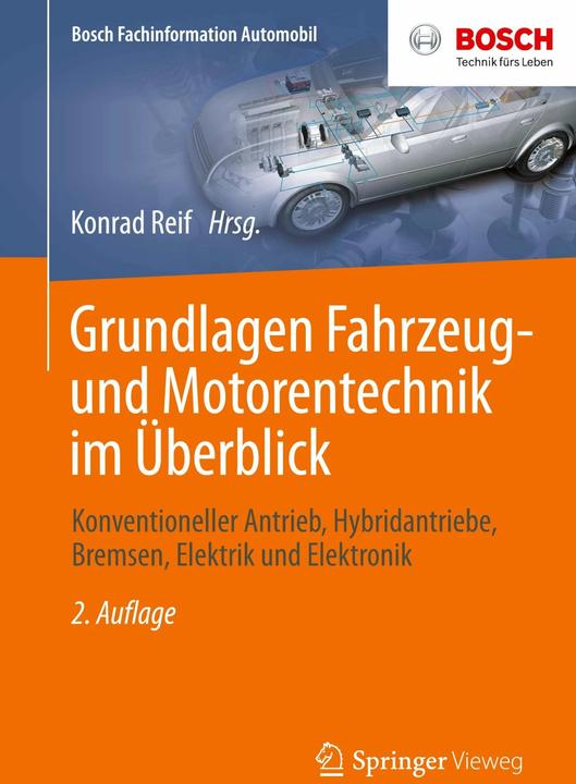 Produktbild Grundlagen Fahrzeug- und Motorentechnik im Überblick (Deutsch, Konrad Reif, 2016)
