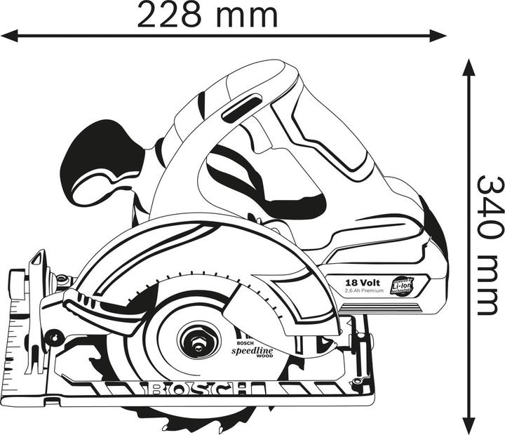 Productafbeelding Bosch Professional GKS 18 V-LI accu cirkelzaag ZB solo Kart