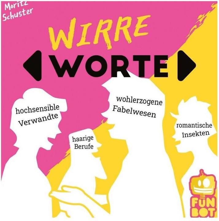 Actual product image Funbot FUND0014 - Wirre Worte, card game, for 3-10 players, from 10 years (DE edition) (German)