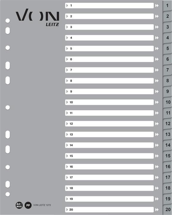 von Hallers Intercalaires A4, 1-20