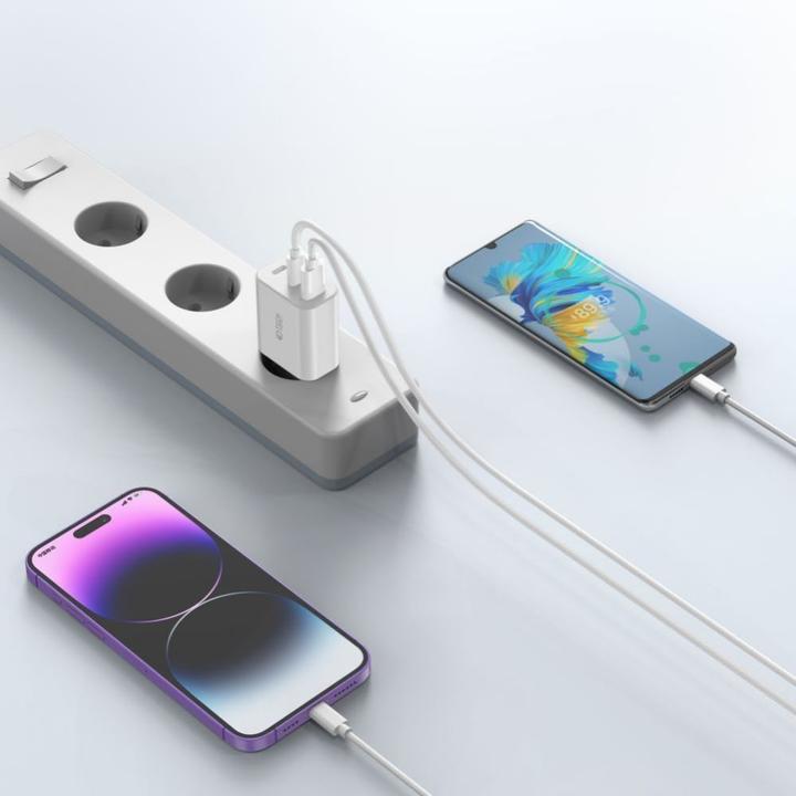 Image du produit Tech-Protect NC30W chargeur réseau 2x USB-C PD 30W / USB-A QC 3.0 - noir (30 W)