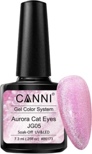 Canni Gellack Cat Eyes Aurora Rosa Glitzer / JG05 UV/LED (Rosa, Gel-Effekt Nagellack)