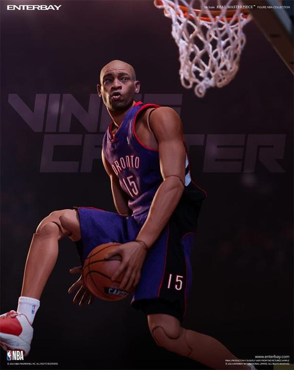 Actual product image Enterbay NBA Collection Real Masterpiece Action Figure 1/6 Vince Carter Special Edition 30 cm