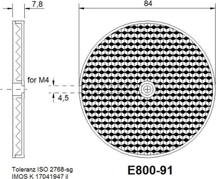 Actual product image Sick C110 round reflector,83mm dia