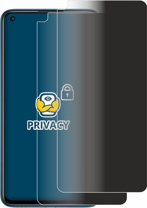 Productafbeelding BROTECT Anti-spionnetje privacyfolie Beschermfolie tegen blauw licht (2 Stuk, Xiaomi Redmi Note 9)