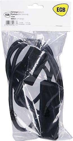 Produktbild Bachmann Verlängerung mit Flachstecker schwarz 1,5m 900024 (1.50 m)