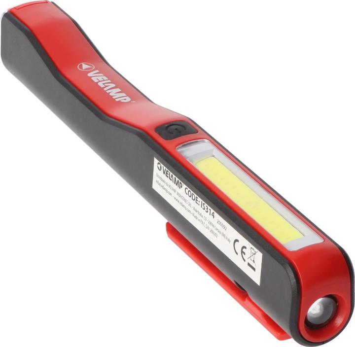 Actual product image Velamp LED-Taschenlampe 2in1 Arbeitsleuchte, mit Magnet und Clip (150 lm)