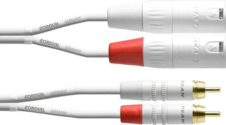 Cordial CFU 3 MC SNOW - Unsym. connection cable / twin cable (3 m)