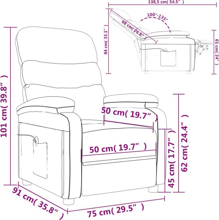 Produktbild VidaXL Elektrischer Massagestuhl