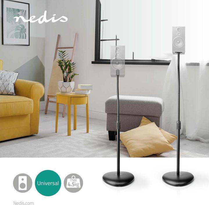 Produktbild Nedis SPMT2750BK (1 Paar, Ständer, Höhenverstellbar)