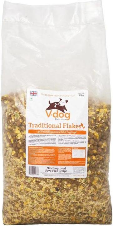 Actual product image V-Dog Traditional Flakes Adult Dog Food (Adult, 1 pcs., 15000 g)