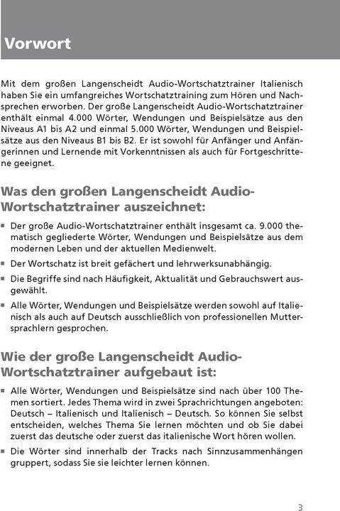 Produktbild Langenscheidt Der grosse Audio-Wortschatztrainer Italienisch (Deutsch, Italienisch, Langenscheidt, 2022)