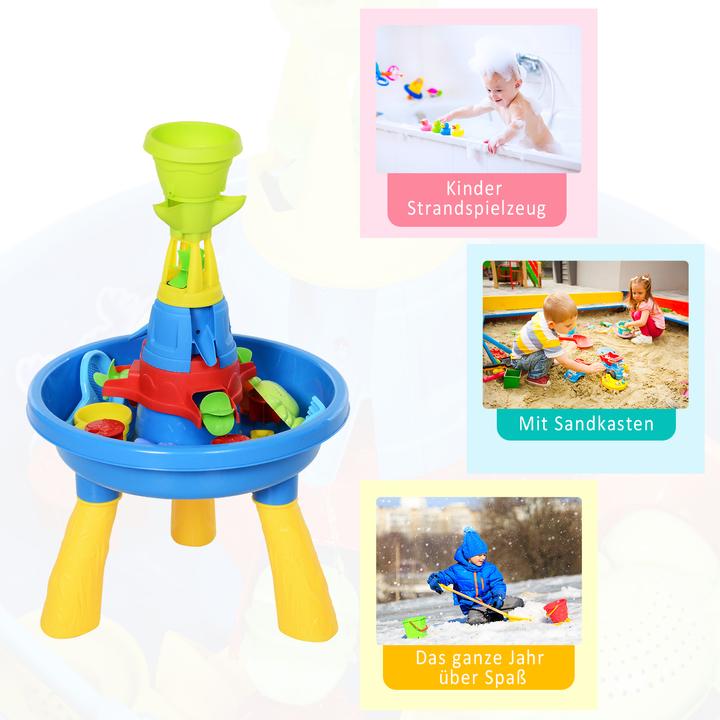 Immagine prodotto Homcom Tavolo sabbiera per bambini con accessori da 21 pezzi