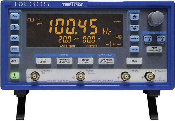 Image du produit Metrix Générateur de fonctions fonctionnant sur secteur et instrument de mesure de laboratoire en un seul