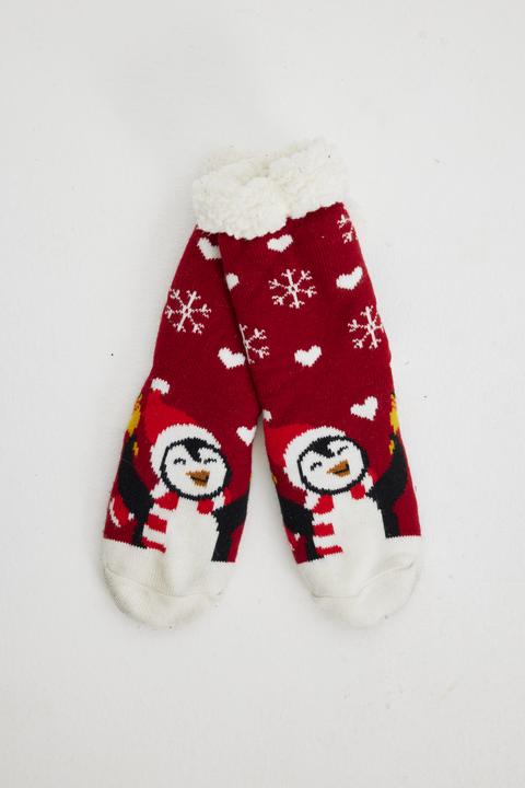 Image du produit Christmas Sweats Les chaussettes confortables du pingouin (Une unité par pack, Taille unique)