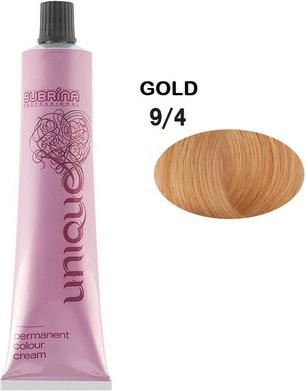 Actual product image Subrina Vopsea de par permanenta Unique 9/4, Blond Deschis Luminos Auriu, 100ml (94 Light Golden Blonde)