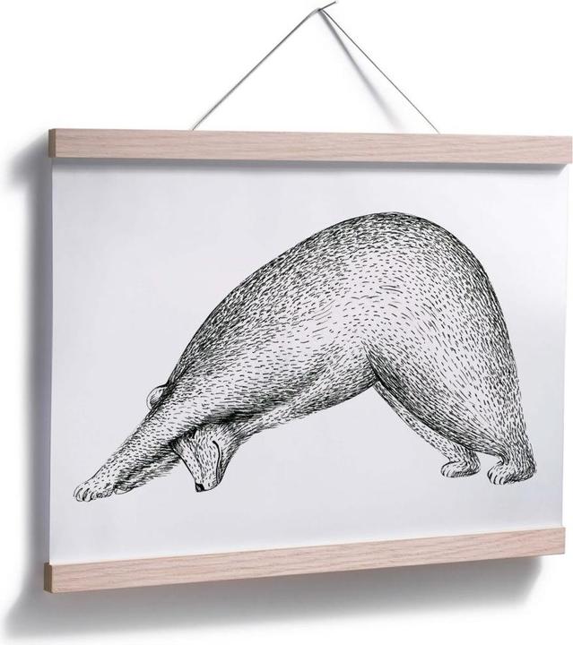 Actual product image Trenddeko Yoga bear 01 (80 x 60 cm)