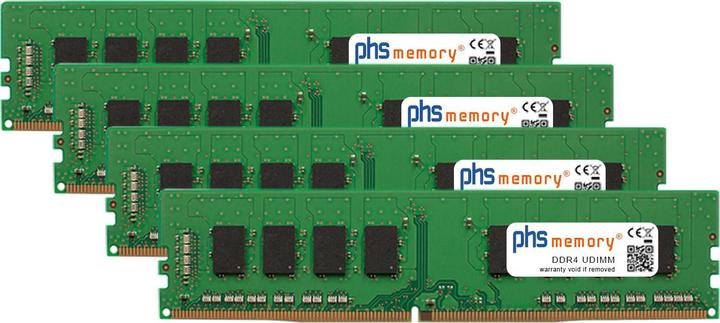 Image du produit PHS-memory 128GB (4x32GB) Kit Mémoire RAM pour Dell Precision 3630 Tour DDR4 UDIMM 2666MHz PC4-2666V-U (Tour Dell Precision 3630, 4 x 32GB)