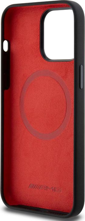 Actual product image Mercedes AMG AMHMP15L23SMRK iPhone 15 Pro 6.1" czarny/black hardcase Silicone Carbon Pattern MagSafe (Apple iPhone 15 Pro)