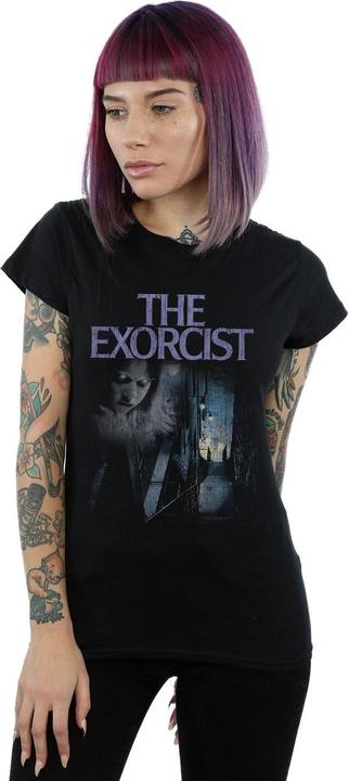 Actual product image The Exorcist Womens/Ladies Distressed Steps Cotton T-Shirt (M)
