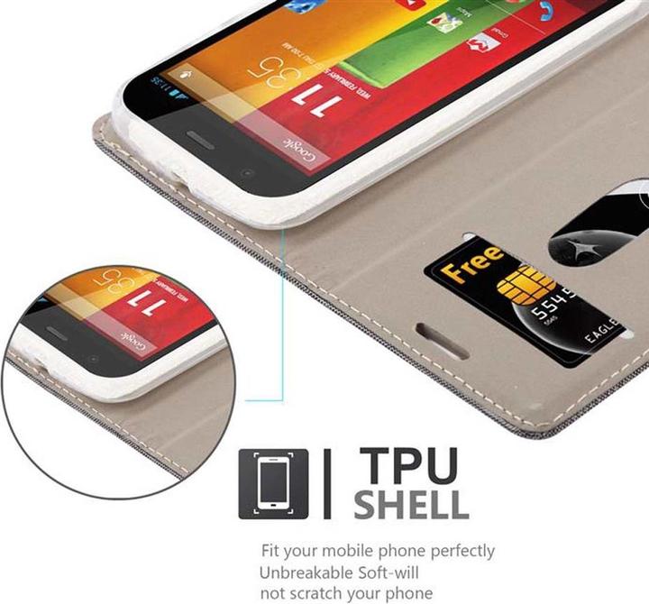 Image du produit Cadorabo Couverture look jeans Book (Motorola Moto G2 (2nd Gen))