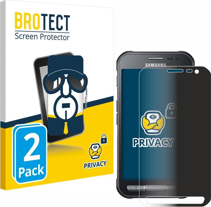 Produktbild BROTECT Sichtschutzfolie Anti-Spy Privacy Folie Blaulicht-Schutz (2 Stück, Samsung Galaxy Xcover 3)