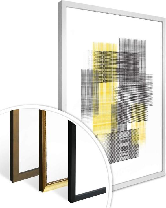 Actual product image Trenddeko Yellow grid (120 x 150 cm)