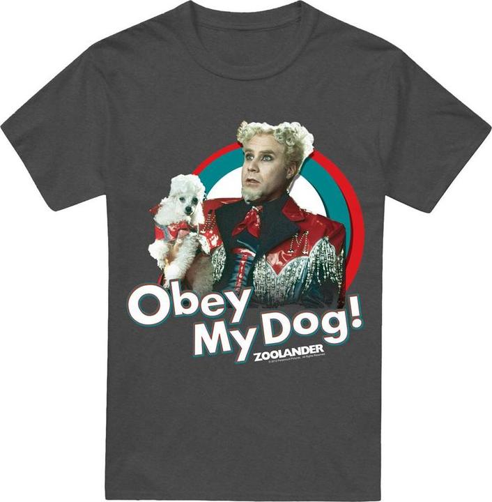 Actual product image Zoolander Unisex Adult Obey My Dog T-Shirt (XXL)
