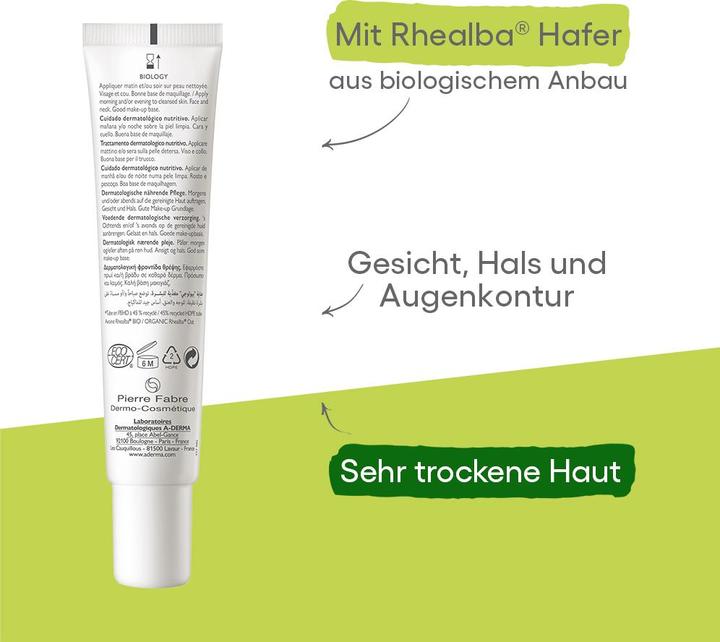 Produktbild A-Derma BIOLOGY Nutritive Creme Creme (40 ml, 24h Creme)
