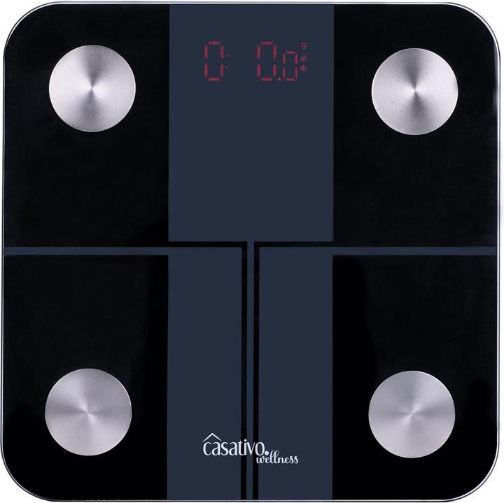 Produktbild Casativo 14in1 Körperanalysewaage aus Glas mit Bluetooth, App & Nutzer-Erkennung (180 kg)