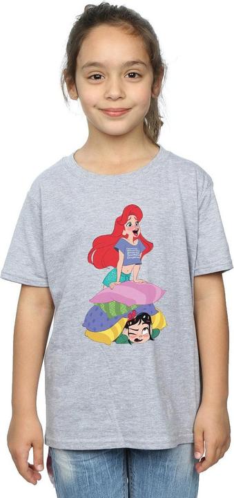 Actual product image Disney Girls Wreck It Ralph Ariel And Vanellope Cotton T-Shirt (140, 146)