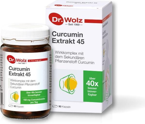 Immagine prodotto Dr. Wolz Curcumin Extrakt 45 Kapsel (90 Pezzo/i, Pillole, 162 g)