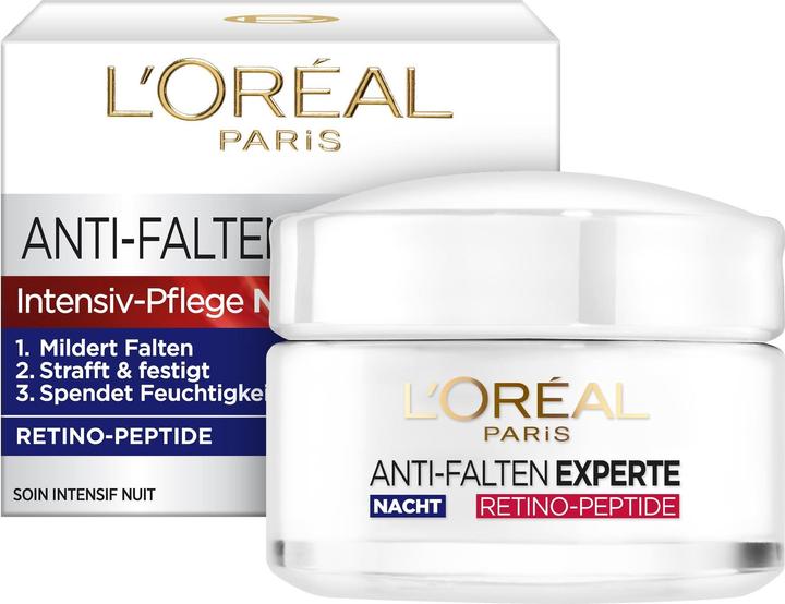 L'Oréal Paris Nachtcrème Anti-Falten Experte Intensiv-Pflege 45+ 50 ml (50 ml, Nachtcreme)