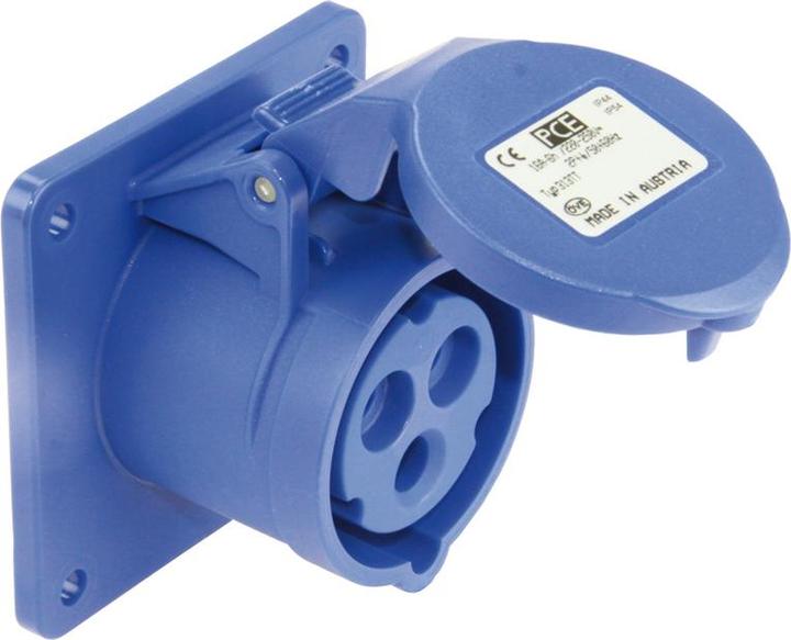 Produktbild PCE 315-6TTf7 Anbaudose gerade 16A 5p 6h IP44/54 Turbo Twist (Flansch 75x75 - Lochabstand 60x60)