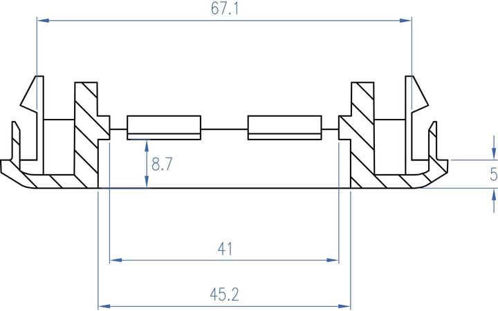 Actual product image Delock Easy 45 module support for device installation trunking 85 x 80 mm