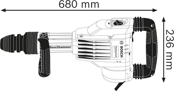 Produktbild Bosch Professional Schlaghammer mit SDS max GSH 11 VC, mit Zusatzgriff (Netzbetrieb)