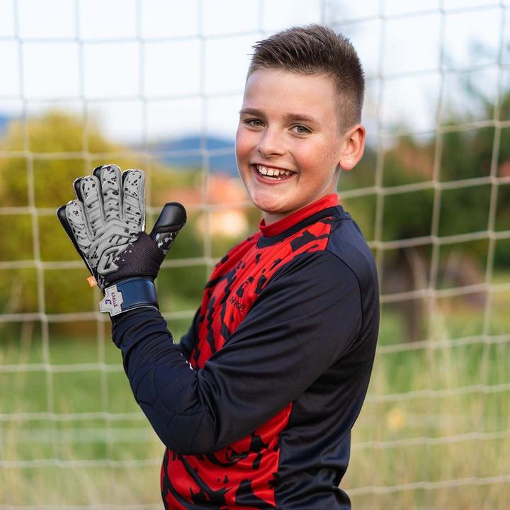 Produktbild Catch & Keep Fussballhandschuhe Kralle Splash Gr. 4 Grau Torwart Keeper Goalie Handschuhe (4)