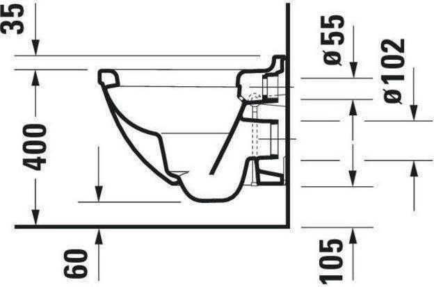 Image du produit Duravit WC mural STARCK 3 COMPACT profond, 360x485mm blanc WG